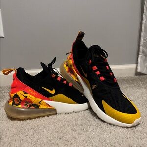 Nike Kids Air Max 270 Black and Yellow Floral Sneakers